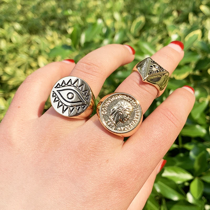 Коми Ретро тренд Инс ветер глаз человек Аватар геометрическое Кольцо Фатима