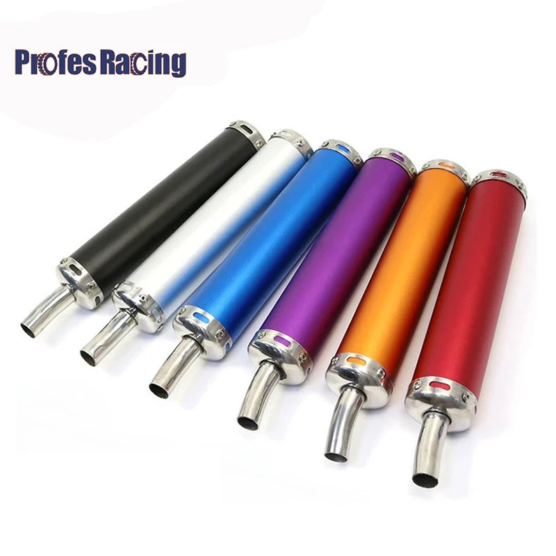 

6 Color 22mm inlet 280mm Universal metal Motorcycle Racing Exhaust Muffler Silence Silencer 2 Stroke Motorcycle Exhaust 50-125cc