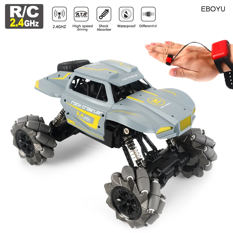 

EBOYU Y-35 RC автомобиль 2,4 ГГц 4WD 1:16 внедорожник для скалолазания RC Crawler Дрифт альпинизма автомобиль с красочной светодиодный Ной подсветкой RTF