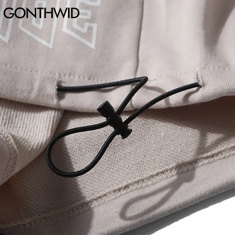 

GONTHWID Shorts Sweatpants Streetwear Hip Hop Casual Baggy Jogging Short Sweat Pants Mens Harajuku Fashion Casual Trousers