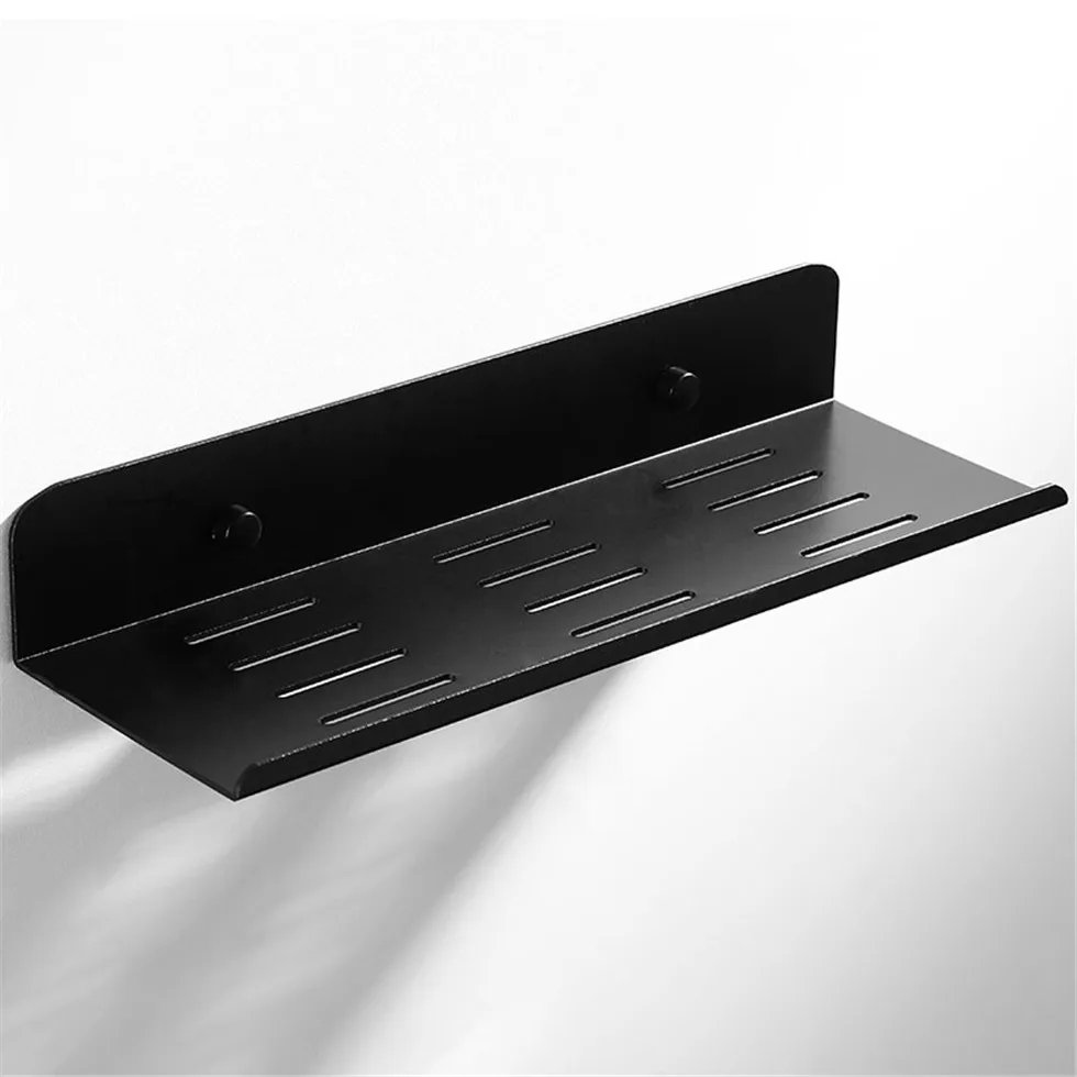 Черные полки для ванной комнаты душевая кухонный держатель хранения органайзер