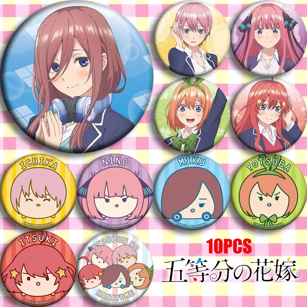Аниме Go touпучок no Hanayome The quintessence Quintuplets Nakano Miku Косплей Bedge мультфильм собирать