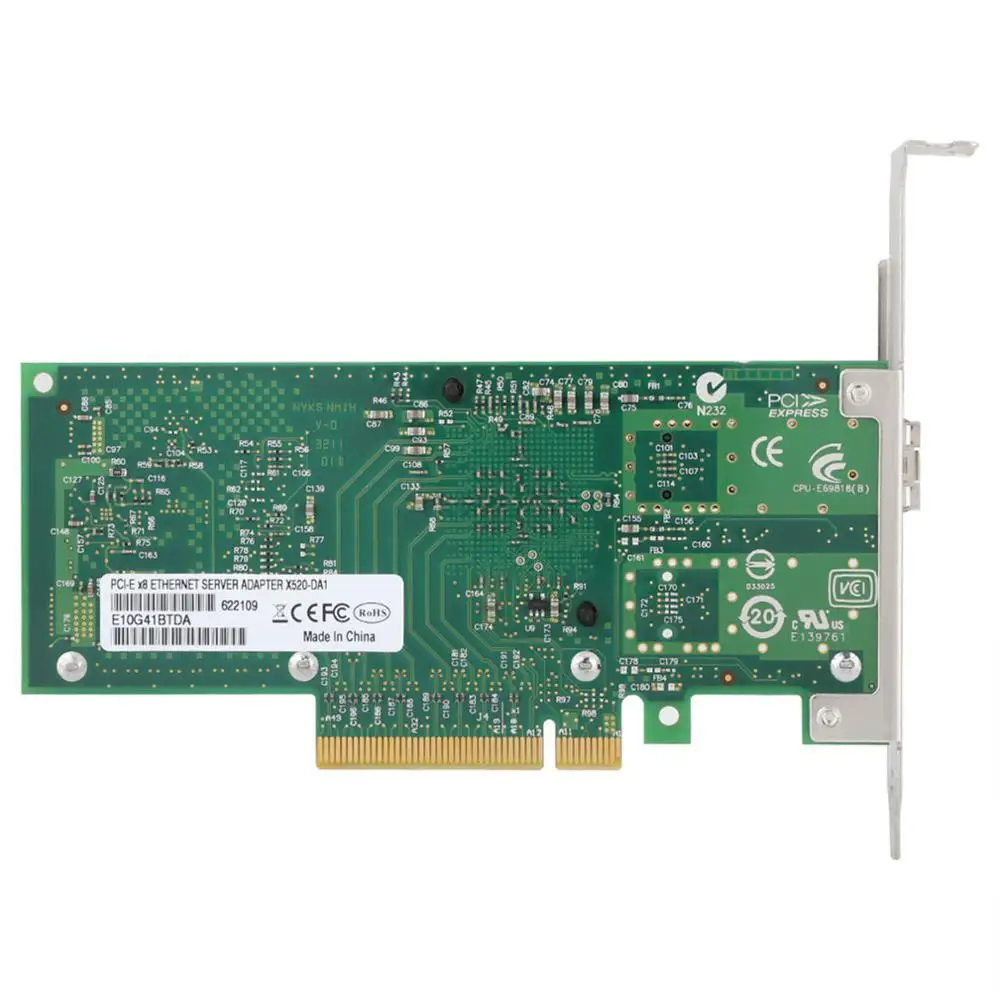 Для INTEL X520 DA1 82599EN PCI E 10G SFP волоконная сетевая карта Ethernet серверный адаптер|Сетевые