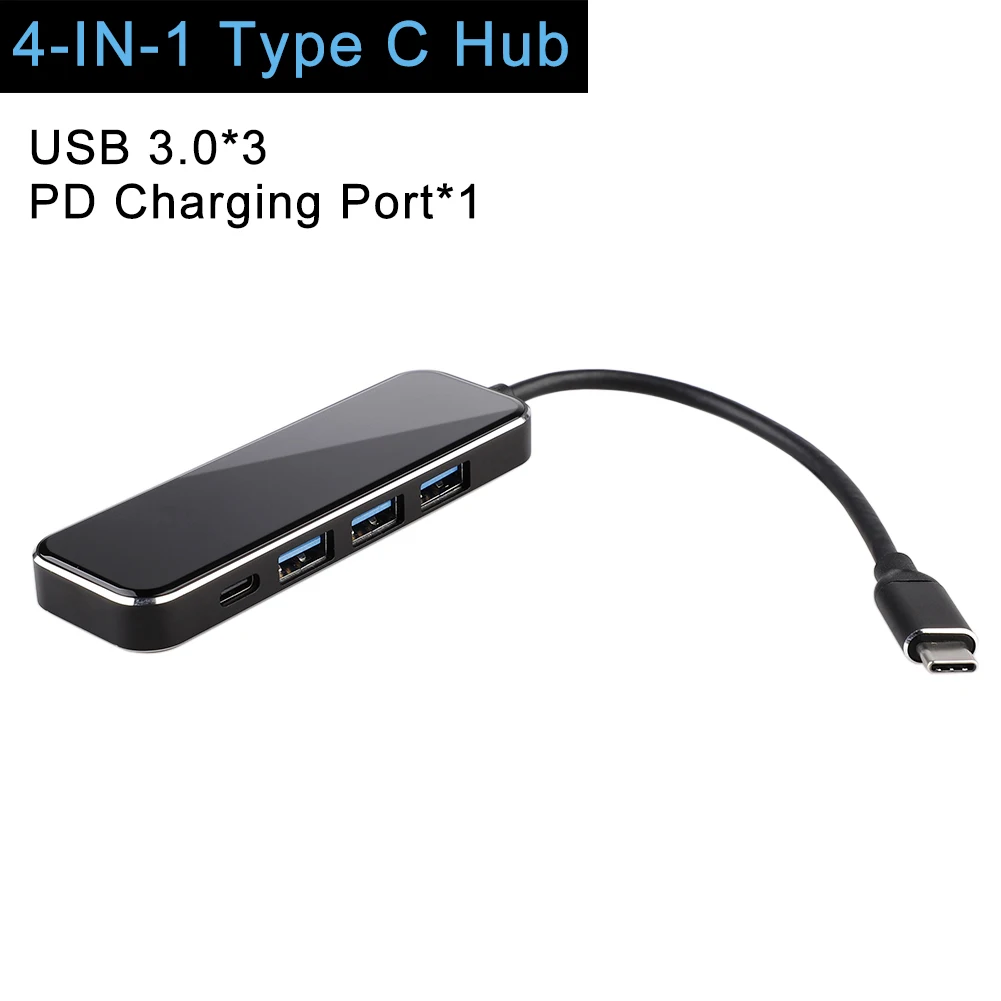 4 порта USB Type C HUB для PD Multi 3 0 адаптер питания портативный компьютер Hub MacBook