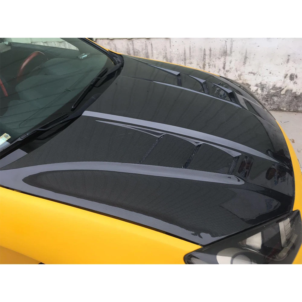 Для GENESIS COUPE 2009-2011 H2 Стиль Капот Настоящее углеродное волокно накладка на капот автомобиля