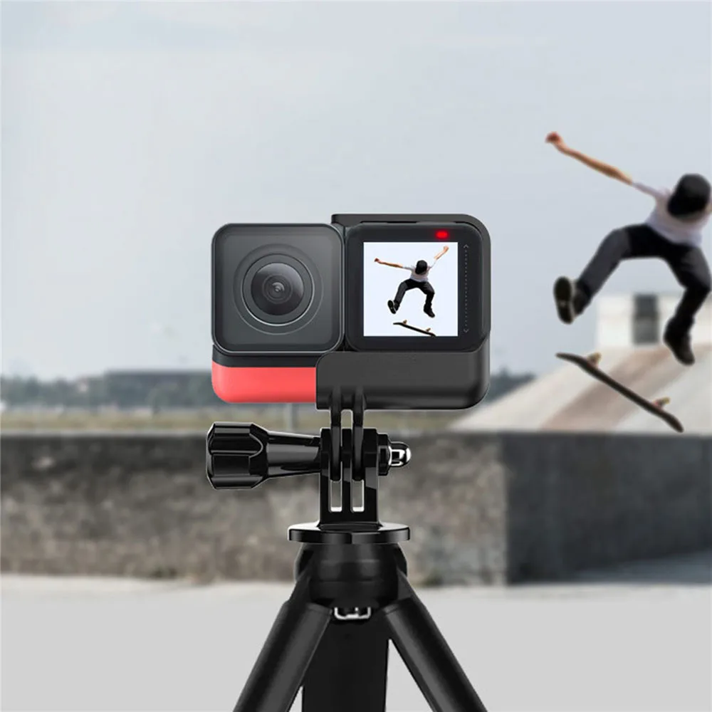 Quick Release Camera Frame Cage for Insta360 One R Sports Protective Border with 1/4'' Adapter Base Tripod Bike Clip | Электроника