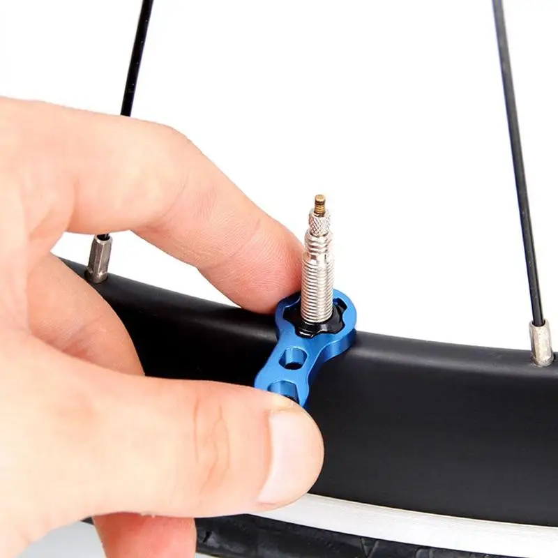 

1 Set Bicycle Valve Nut Set MTB Road Bike Inner Tube Installation Screw Accessories Valve Cycling With Nut Bicycle Wrench C D7A8