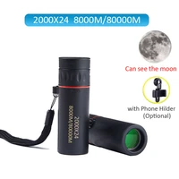 mini telescope 2000x24 hd lense 8000m80000m powerful long range with phone holder take picture night vision for outdoor sport