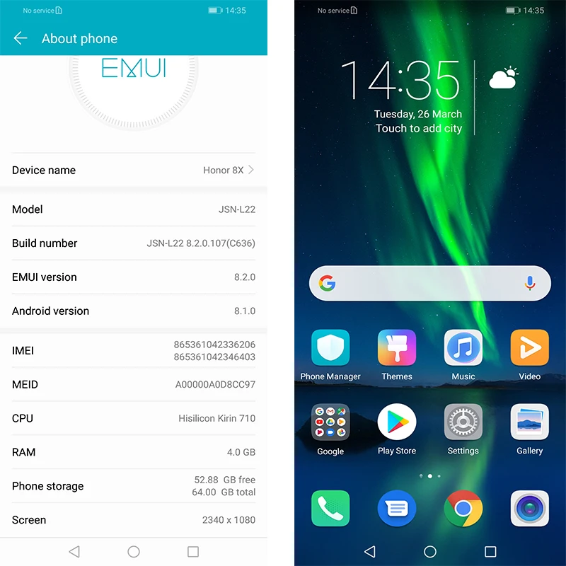 Глобальный Встроенная память смартфона Honor 8X4 GB 64GB смартфон не 8 модель Octa Core 6 5