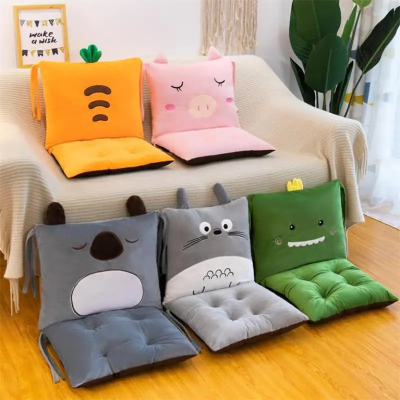 Подушка на спинку сиденья с мультяшным рисунком длинная плюшевая поддержка