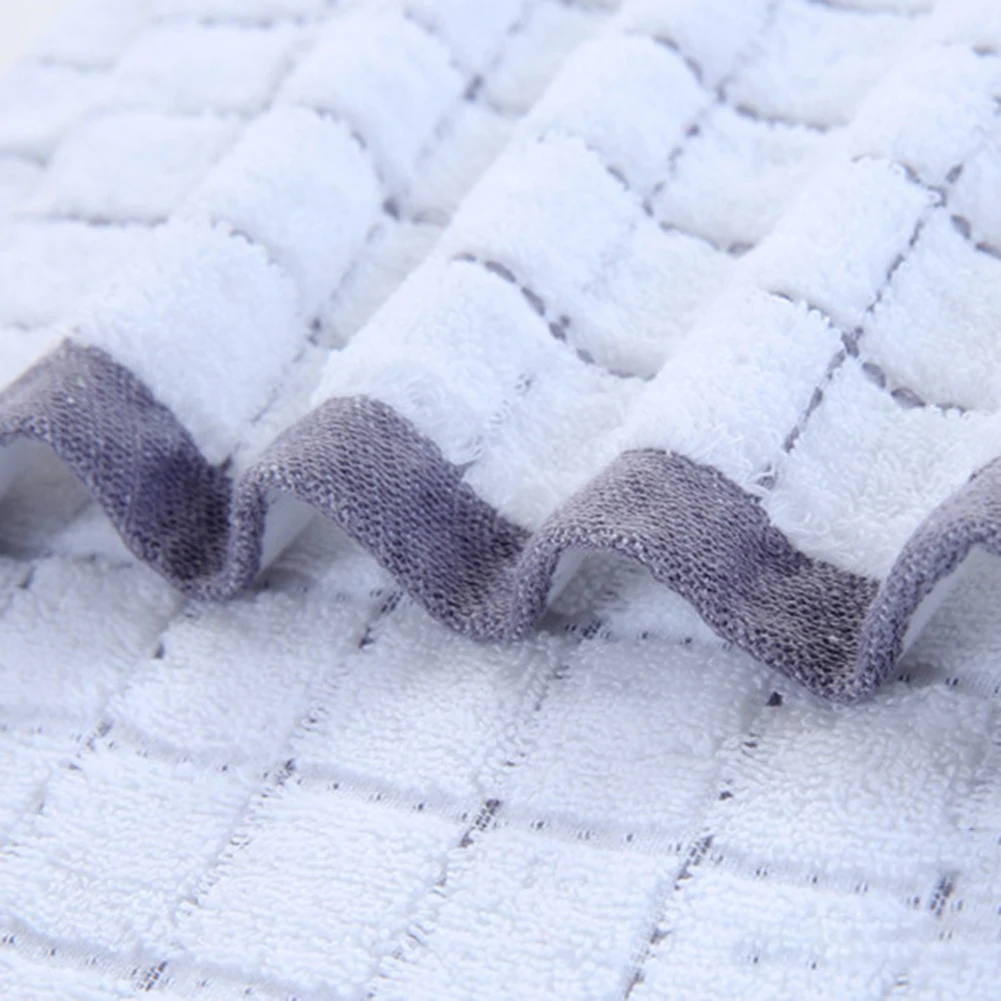 

Bathroom Hotel Adults Plaid Cotton Soft Thick Breathable Face Hand Shower Towel