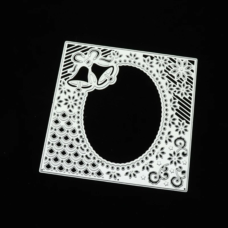 

JC Metal Cutting Dies Bell Square Background Scrapbooking Handmade Punch Card Making Shape Stencil Craft Mold Mould Model Decor