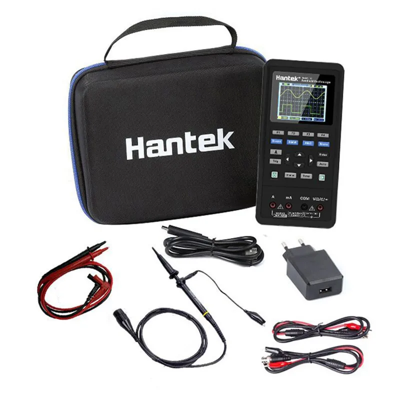 Цифровой осциллограф Hantek 3 в 1 + генератор сигналов мультиметр портативный USB 2