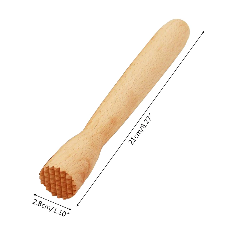 

Solid Wood Crushed Popsicles Lemon Juice Stirring Mint Leaf Crushing Stick Beech Wood Grinding Stick
