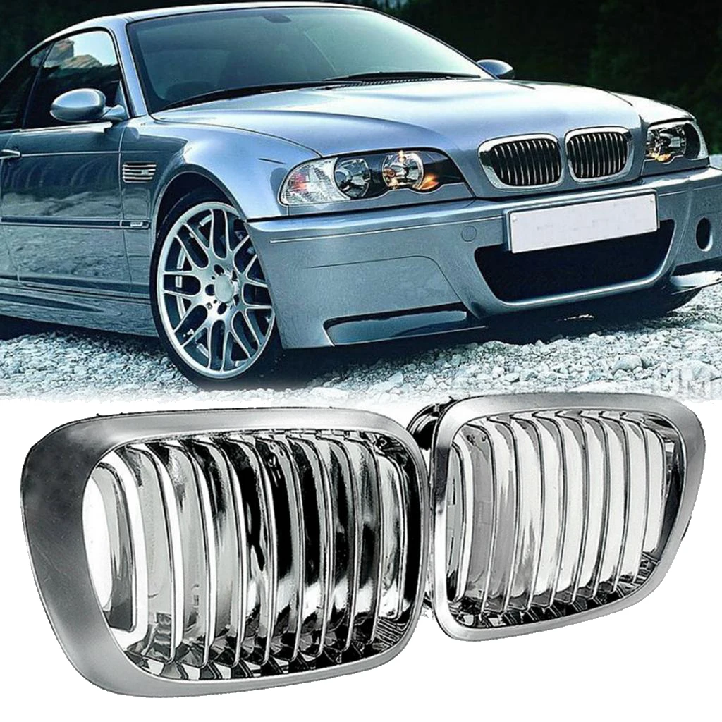 

2X Передняя сменная решетка для радиатора, совместимая с MW E46 M3 325Ci 2DR
