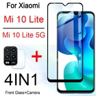 Защитное стекло на весь экран, закаленное стекло для Xiaomi Mi 10 Lite 5G, взрывозащищенное стекло + пленка для объектива для Xiaomi Mi 10 Lite