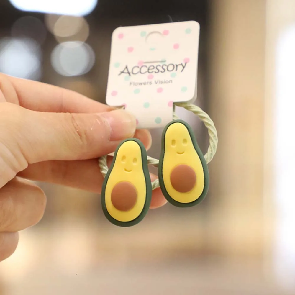 2 шт./компл. новая милая веревка для волос с фруктами маленьких девочек головные