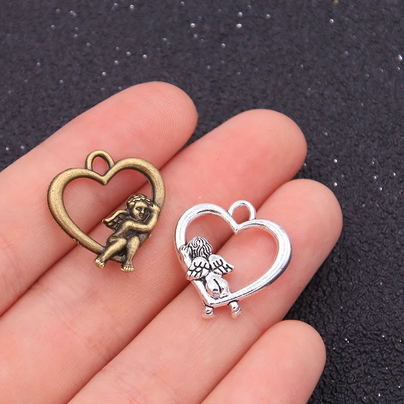 20 шт. 18*20 мм двухцветный амулет с амулетом ангельский малыш металлический сплав