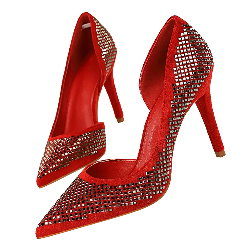 Женские блестящие офисные туфли лодочки на высоком каблуке 2020 см с блестками