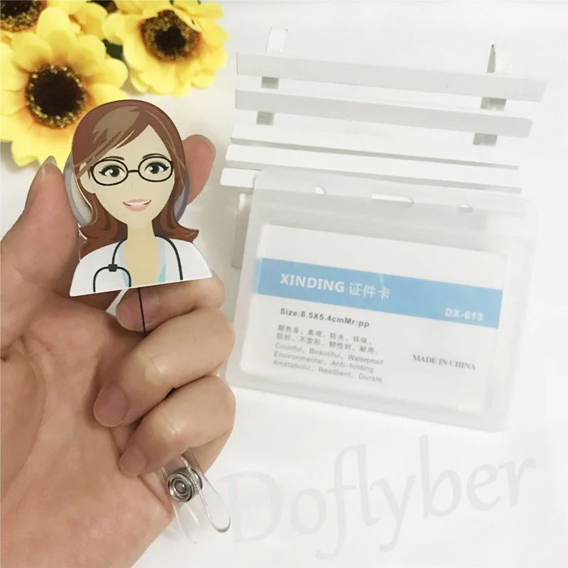 Милая Водонепроницаемая Выдвижная бейдж с катушкой для стоматологов врачей