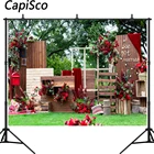 Виниловый фон для свадебной фотосъемки с изображением весеннего парка цветов и деревянных стен для фотостудии