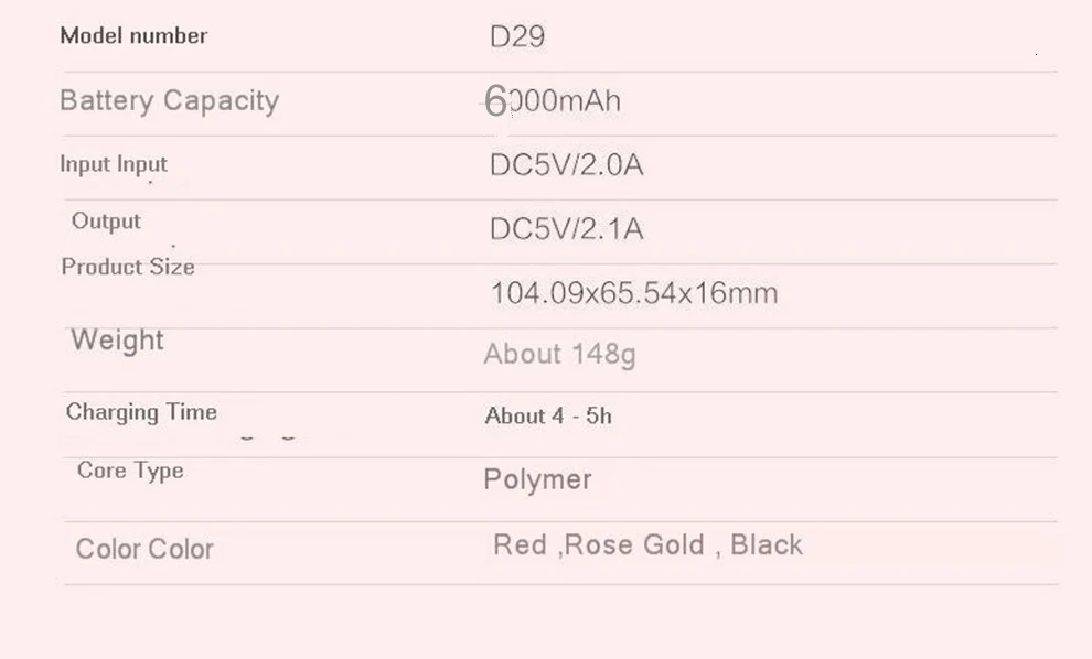 Vogek 6000 мАч Внешний аккумулятор для iPhone samsung, внешний аккумулятор, ультратонкий Встроенный кабель 3 в 1, мини внешний аккумулятор, светодиодный дисплей