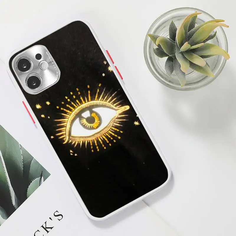 

Evil Eye Illustrations Phone Case Clear matte transparent For white iPhone 7 8 x xs xr 11 12 pro plus max mini Funda