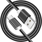 USB-кабель в нейлоновой оплетке для зарядки и передачи данных для Huawei Mate 10 20 30 Pro Honor 8 9 10 20 V20 Samsung S10 Plus OnePlus 7T