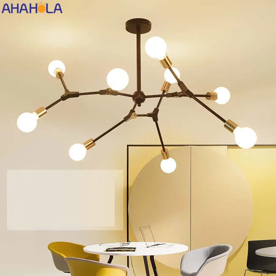 DIY ретро E27 люстра скандинавские винтажные светодиодные люстры промышленная