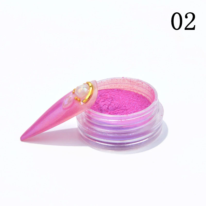 Блестки для дизайна ногтей порошковая Голографическая металлик роза золотой