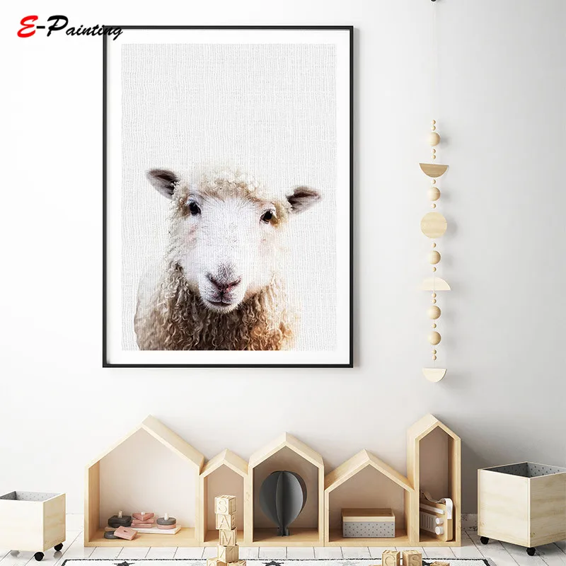 Современная Картина на холсте с изображением тигра декор для детской комнаты