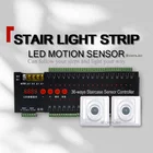 Светодиодная лента для лестницы с датчиком движения, беспроводной комнатный светильник с затемнением, гибкая Led полоска для декоративных ступенек, 12 В