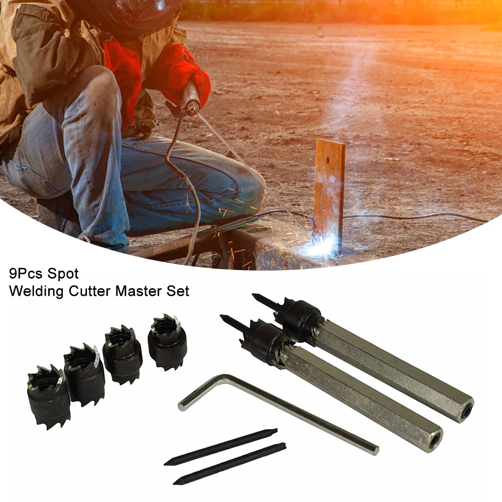 9 шт. точечный сварочный резак Мастер Набор сменных резцов 3/8 ''&amp 5/16'' + Pilot