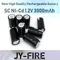 32pcs new high quality rechargeable battery sc ni cd 1 2v 3000mah with tabs for power tools led lights
