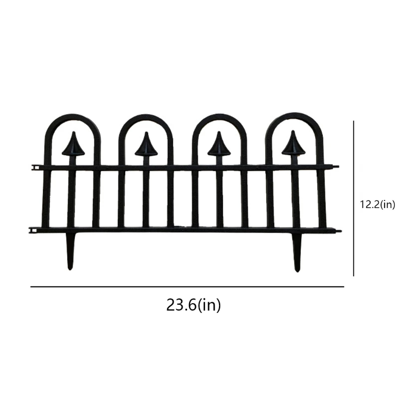 

5 Pcs Garden Decorative Fences Landscape Border Plastic Fencing Panels Outdoor Plant Bordering Lawn Edging Fence for Yard Garden