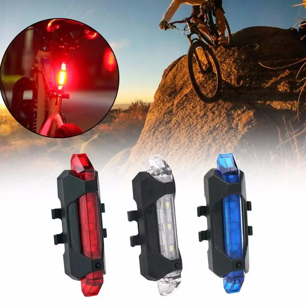 

USB Rechargeable Bicycle Taillight Mountain Road Bike LED Waterproof Flashing Light Riding Equipment Accessories