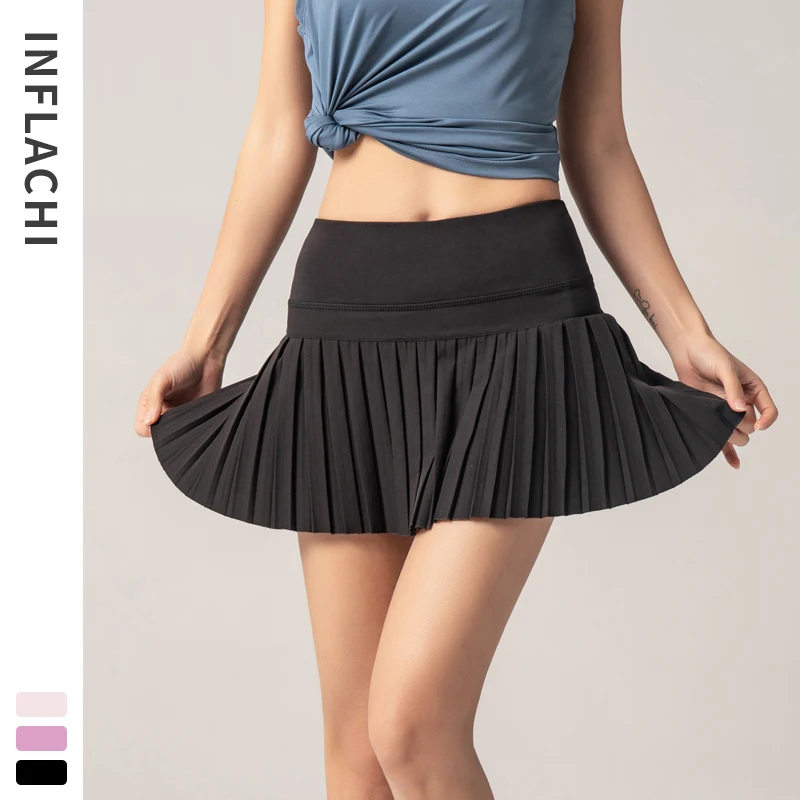 Женские спортивные теннисные юбки юбка для гольфа шорты фитнеса с высокой талией