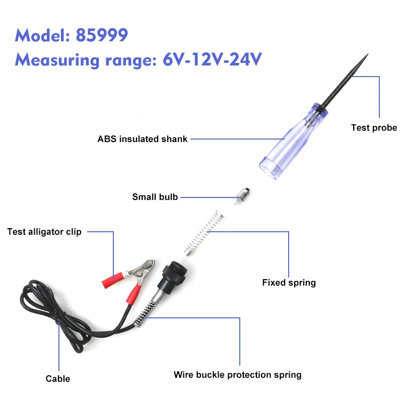 Тестер цепи автомобиля ручка напряжение Электрический авто автомобильный