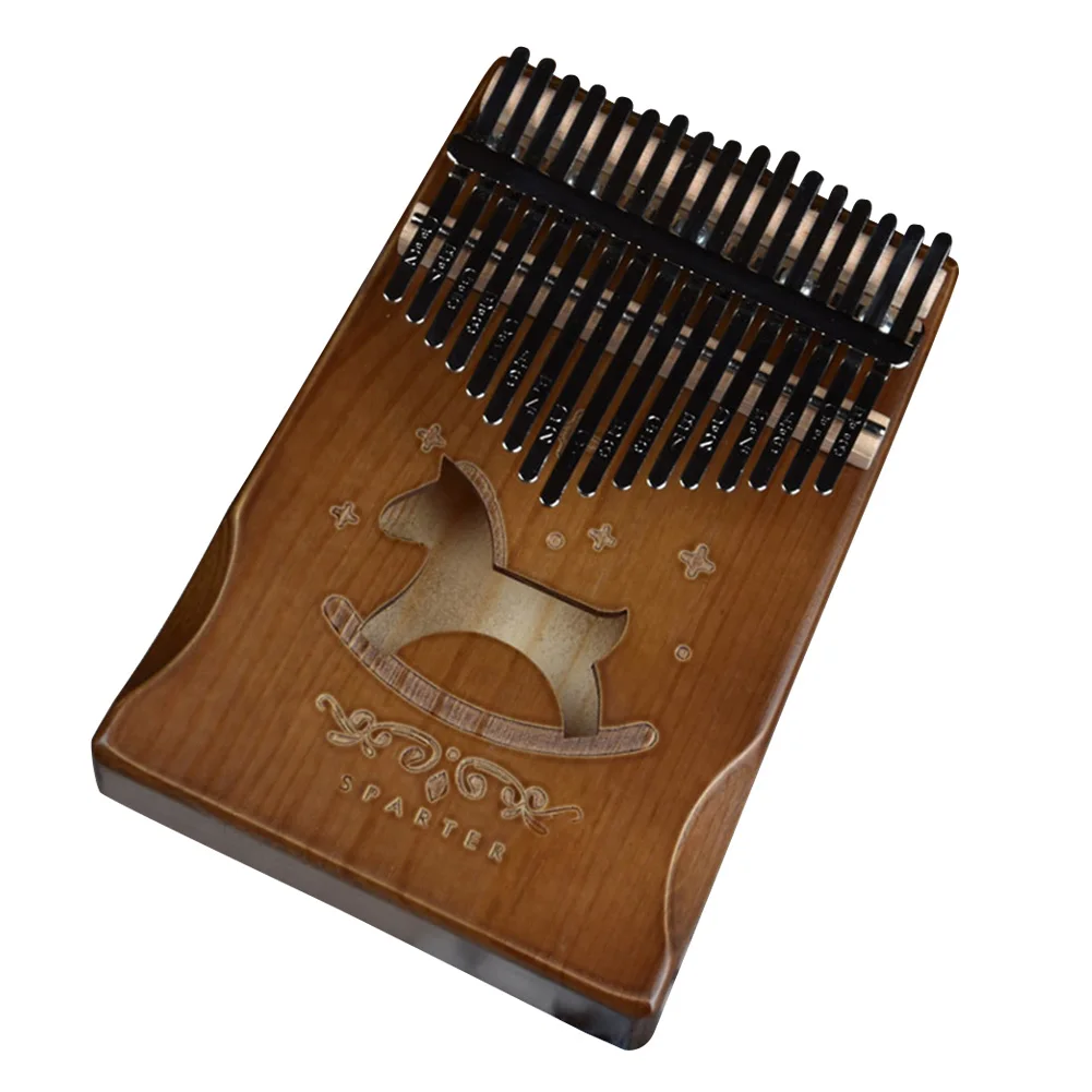 Калимба 17 клавиш большой палец пианино портативный твердой древесины Инструмент