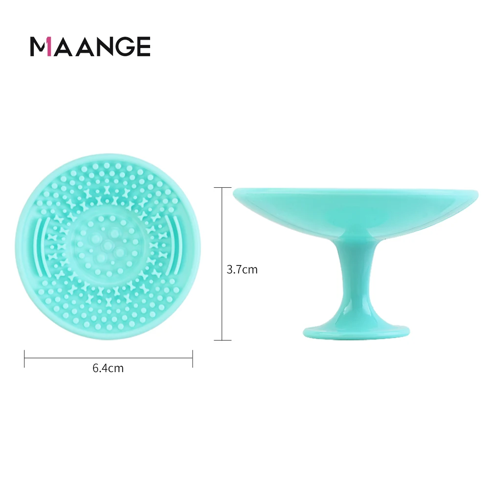 

MAANGE 1pc Silicone Makeup Brush Cleaner Pad Sucker Cosmetic Cleaning Mat Washing Scrubber Board Universal Make up Tool Hand Hel
