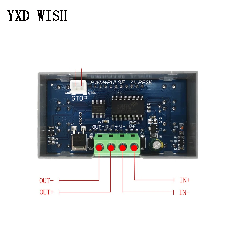 ZK PP2K PWM DC 3 30V 12V 24V регулятор скорости двигателя 8A 150W регулируемый светодиодный