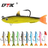 ftk 1pc metal jig head soft fishing lure 30g110m 40g113mm pesca isca artificial soft jigging bait for bass fishing accessories