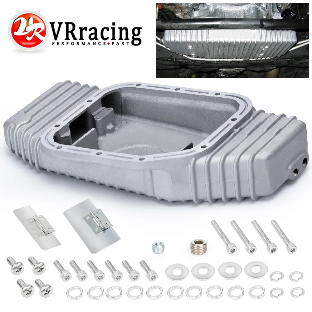 High Capacity Cast Aluminium Baffled Oil Sump Pan Upgrade For 89-02 Nissan SR20 SR20DET S13 S14 S15 Silvia 240SX 180SX VR-OP49