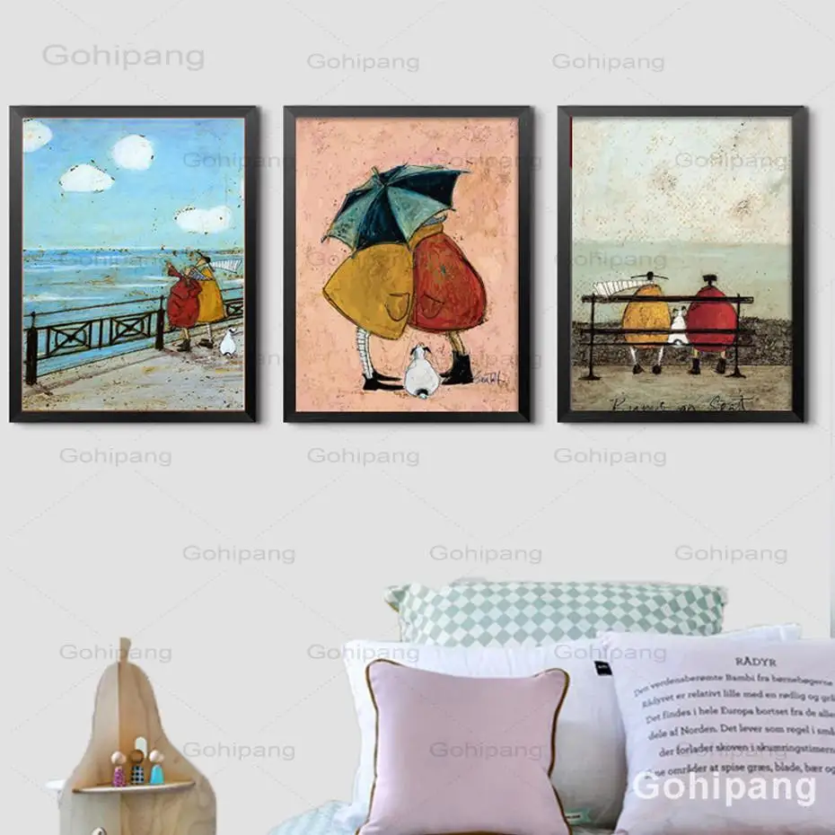 

Happy Family Love Canvas Painting Vintage Abstract Posters Prints Scandinavian Nordic Wall Art Picture For Bedroom Home Gohipang