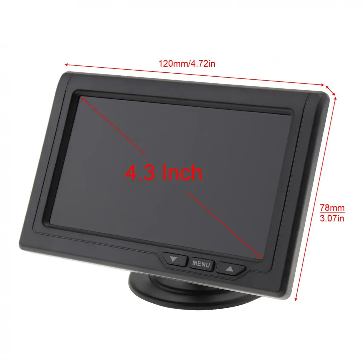 Универсальный автомобильный монитор HORIZON 4 3 дюйма TFT LCD 480x272 16:9 экран 2-полосный