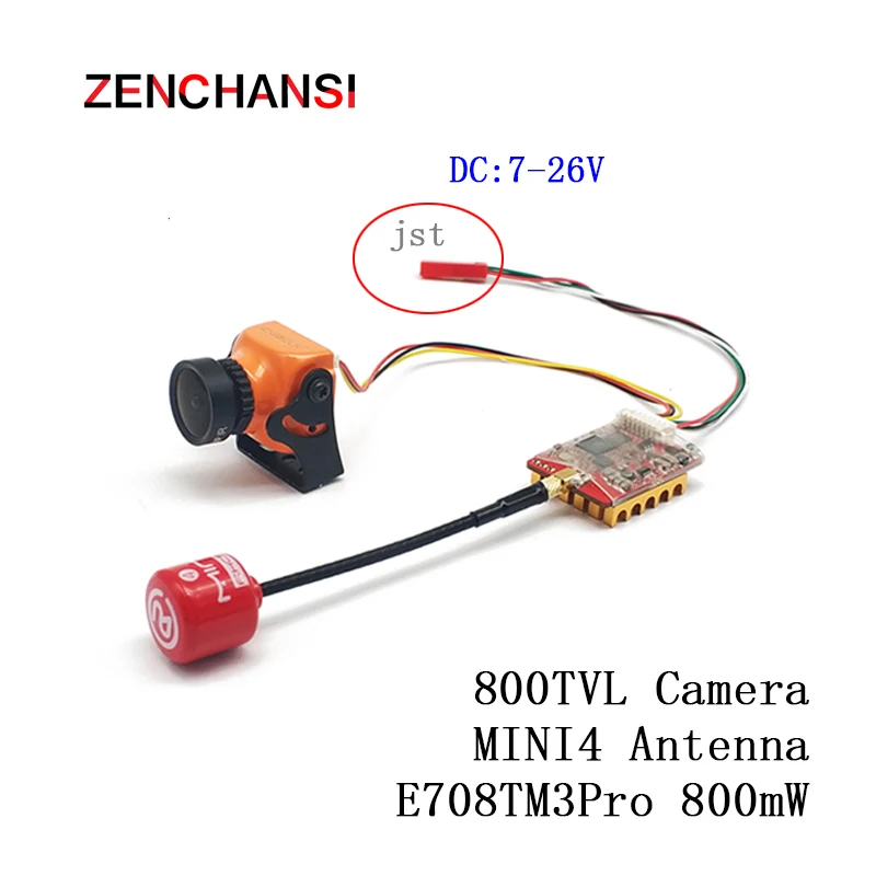 Мини-камера 800TVL 5 8G FPV с объективом 2 1 мм 1/3 дюйма Mg SUPER HAD II CCD D1 960H PAL / NTSC передатчиком