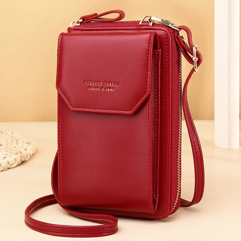 

New Women PU Leather Shoulder Bags Female Large Capacity Crossbody Bags Girls Multi-functional Handbag Phone Purse Dropshipping