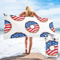 wearable bath towel donut with the american flag soft and absorbent unique towel for hotel home bathroom gifts women bathrob