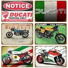 Ducati Note автомобильные аксессуары в стиле ретро, металлическая табличка, металлическая фотография, плакаты, мужская пещера, потертый шик