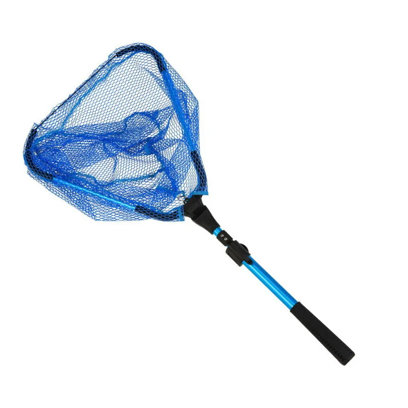 Складная треугольная рыболовная сачок телескопическая переносная ручка из